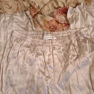 Victoria's Secret Silk Sleep Pants in Gold